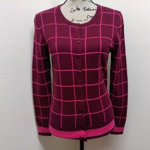 NWOT Andeawy plaid holiday cardigan